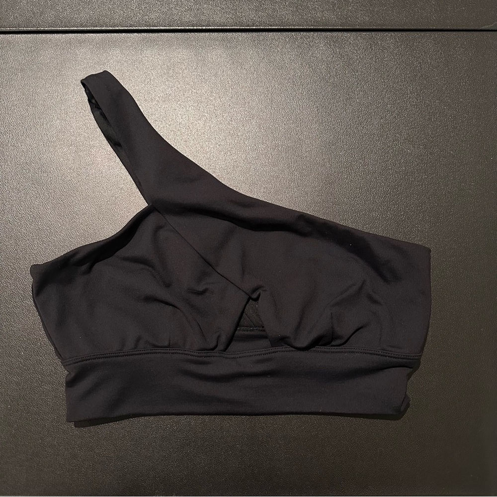 ALO YOGA Diagonal Flex Bra Black SZ M - Picture 5 of 11